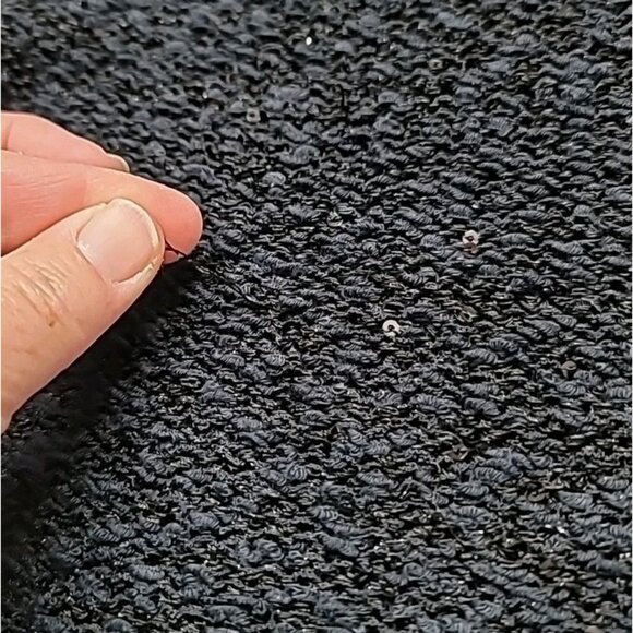 Zara Knit Womens Sequin Wrap Cardigan Size M Navy Sparkle Sweater Universal READ - Picture 14 of 16